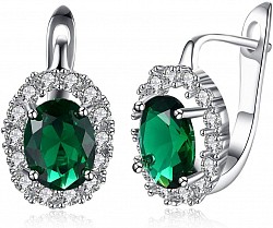Emerald and Diamond earring set