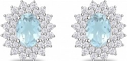 Aquamarine Diamond earring set