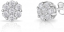 0.50 cts size round cut White Diamonds earring set 